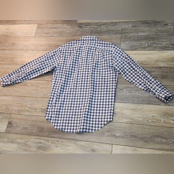 Lorenzo Uomo Blue and White Checkered Men's Shirt Size 16 32/33 - Picture 8 of 11